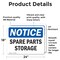 Signmission Spare Parts Storage, 24 in W x Rectangle, Vinyl Decal OS-2PACK-NS-D-1824-L-18378 - alternate 2
